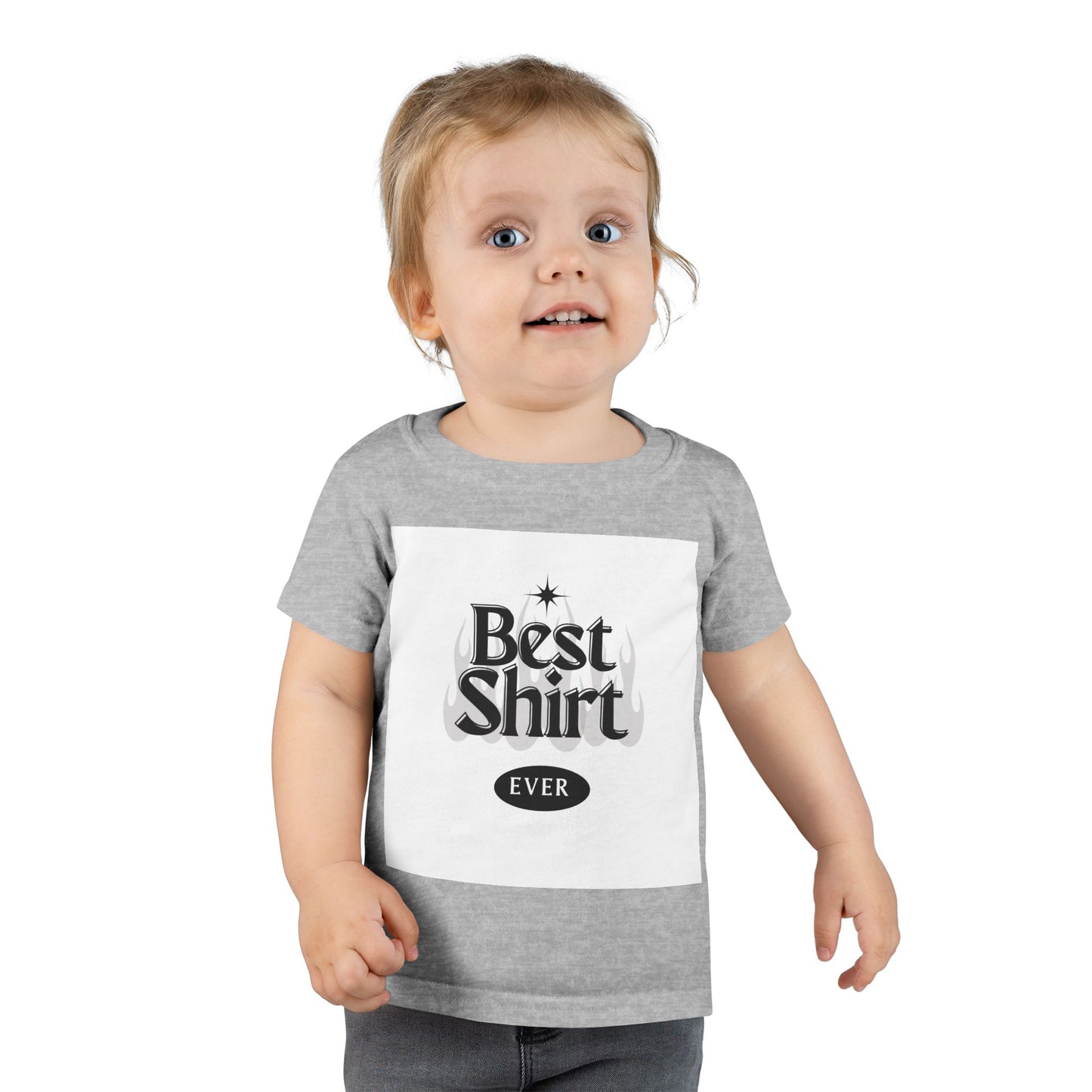 Toddler T-Shirt - "Best Shirt Ever" Graphic Tee, Cute Kid's Apparel, Gift for Birthdays, Family Gatherings, Playtime Wear, Everyday Comfort