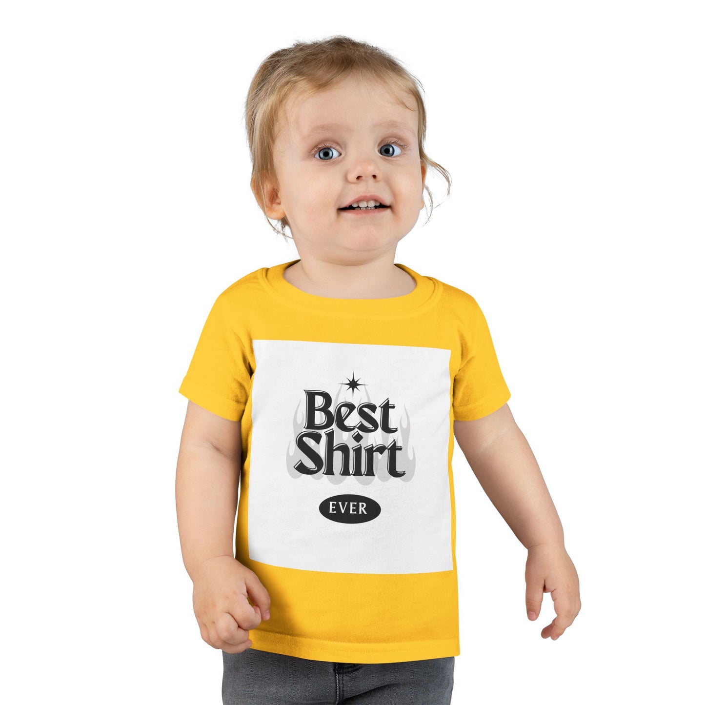 Toddler T-Shirt - "Best Shirt Ever" Graphic Tee, Cute Kid's Apparel, Gift for Birthdays, Family Gatherings, Playtime Wear, Everyday Comfort