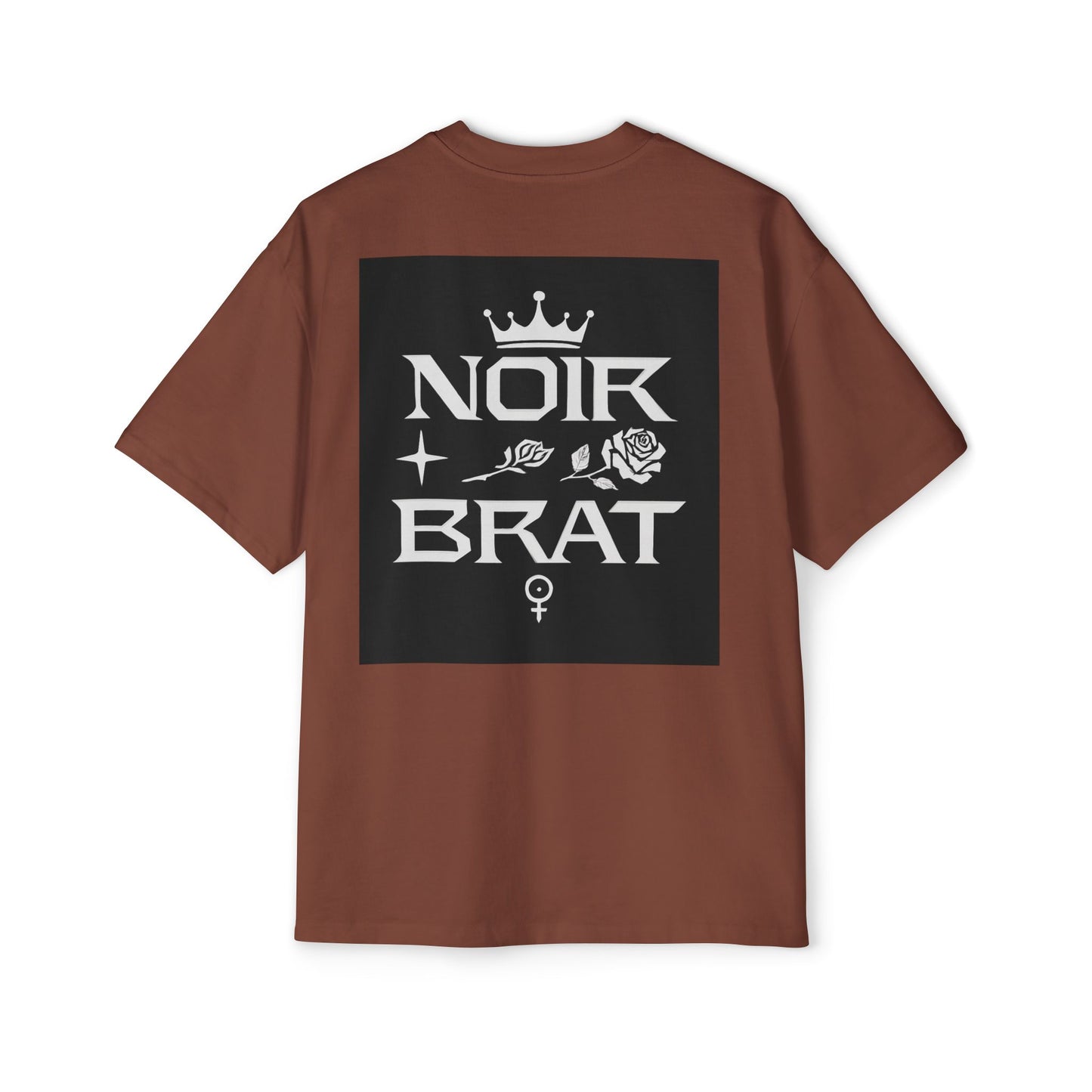Noir Brat Heavy Oversized Tee, Aesthetic Graphic T-Shirt for Men, Streetwear Style, Casual Outfit, Gift for Fans of Dark Fashion
