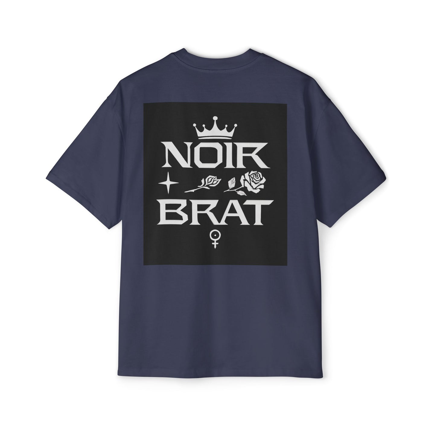 Noir Brat Heavy Oversized Tee, Aesthetic Graphic T-Shirt for Men, Streetwear Style, Casual Outfit, Gift for Fans of Dark Fashion