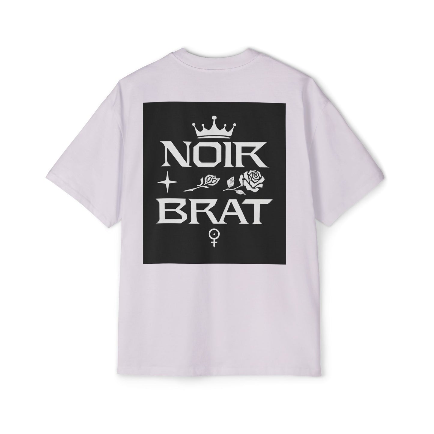 Noir Brat Heavy Oversized Tee, Aesthetic Graphic T-Shirt for Men, Streetwear Style, Casual Outfit, Gift for Fans of Dark Fashion