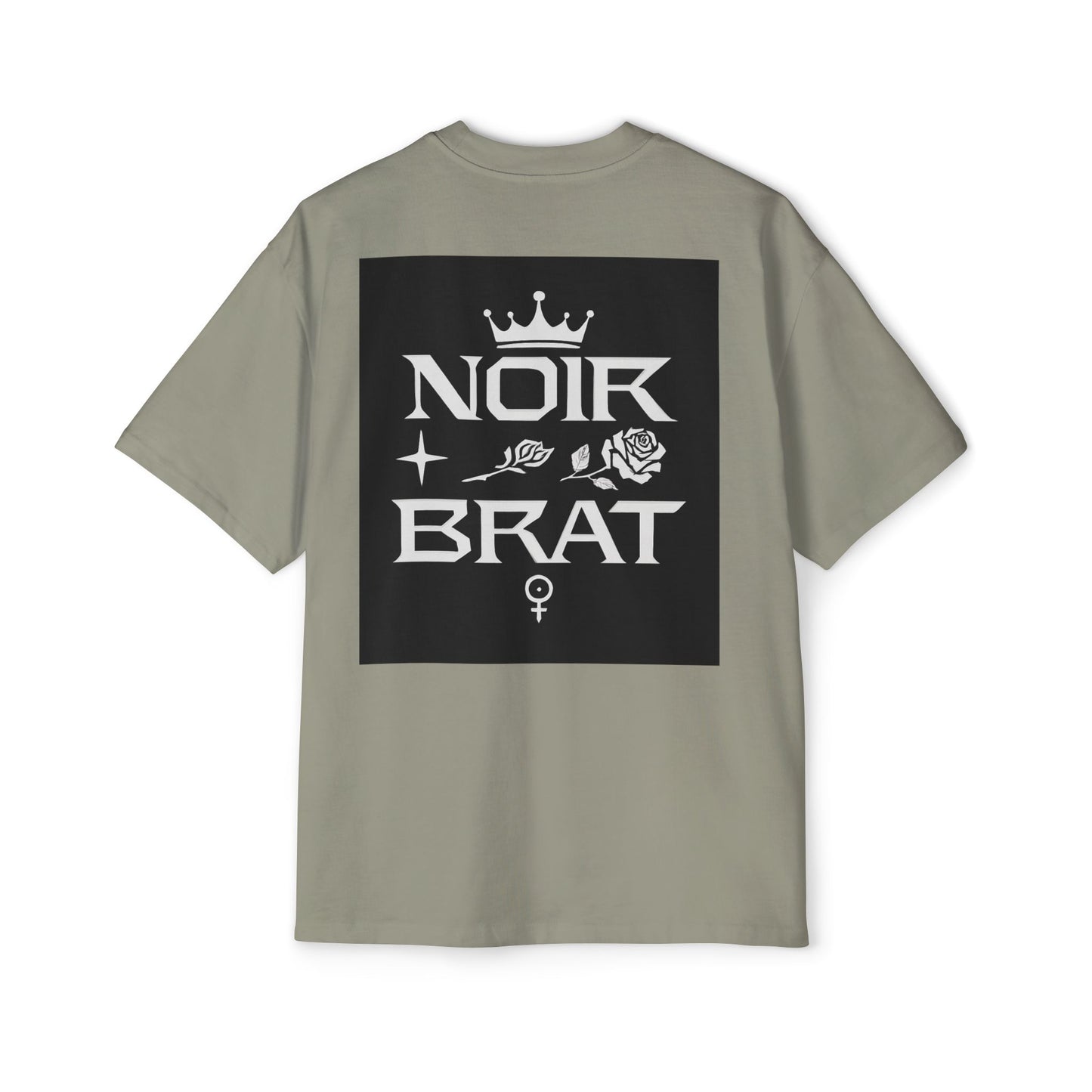 Noir Brat Heavy Oversized Tee, Aesthetic Graphic T-Shirt for Men, Streetwear Style, Casual Outfit, Gift for Fans of Dark Fashion