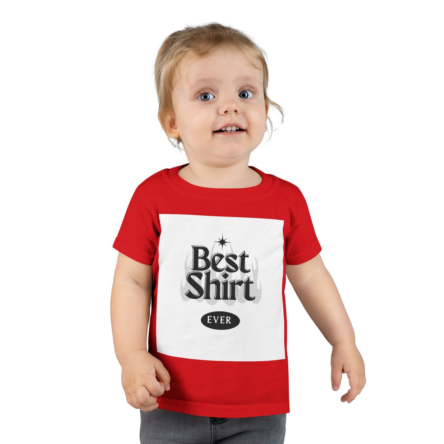 Toddler T-Shirt - "Best Shirt Ever" Graphic Tee, Cute Kid's Apparel, Gift for Birthdays, Family Gatherings, Playtime Wear, Everyday Comfort