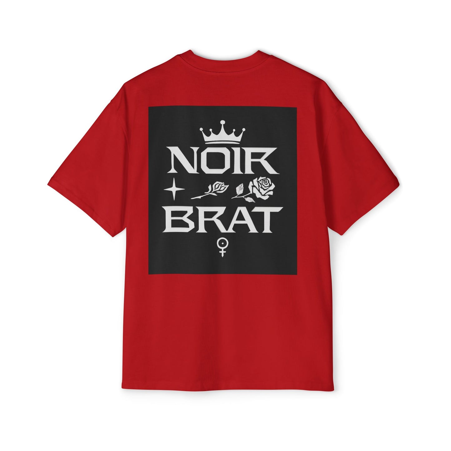 Noir Brat Heavy Oversized Tee, Aesthetic Graphic T-Shirt for Men, Streetwear Style, Casual Outfit, Gift for Fans of Dark Fashion