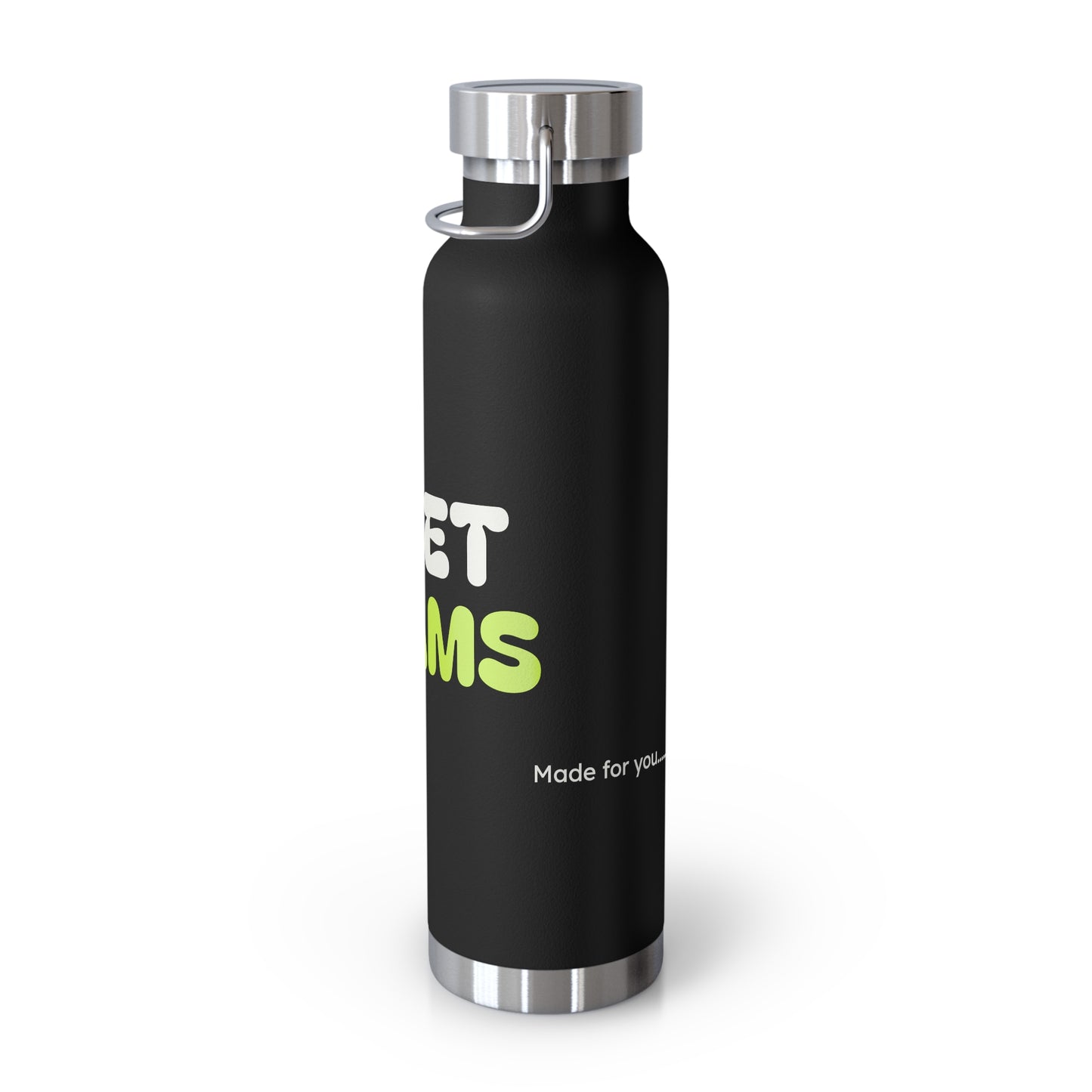 Sweet Dreams Insulated Water Bottle, 22oz Copper Flask, Travel Mug, Unique Gift, Fitness Accessory, Eco-Friendly Water Bottle