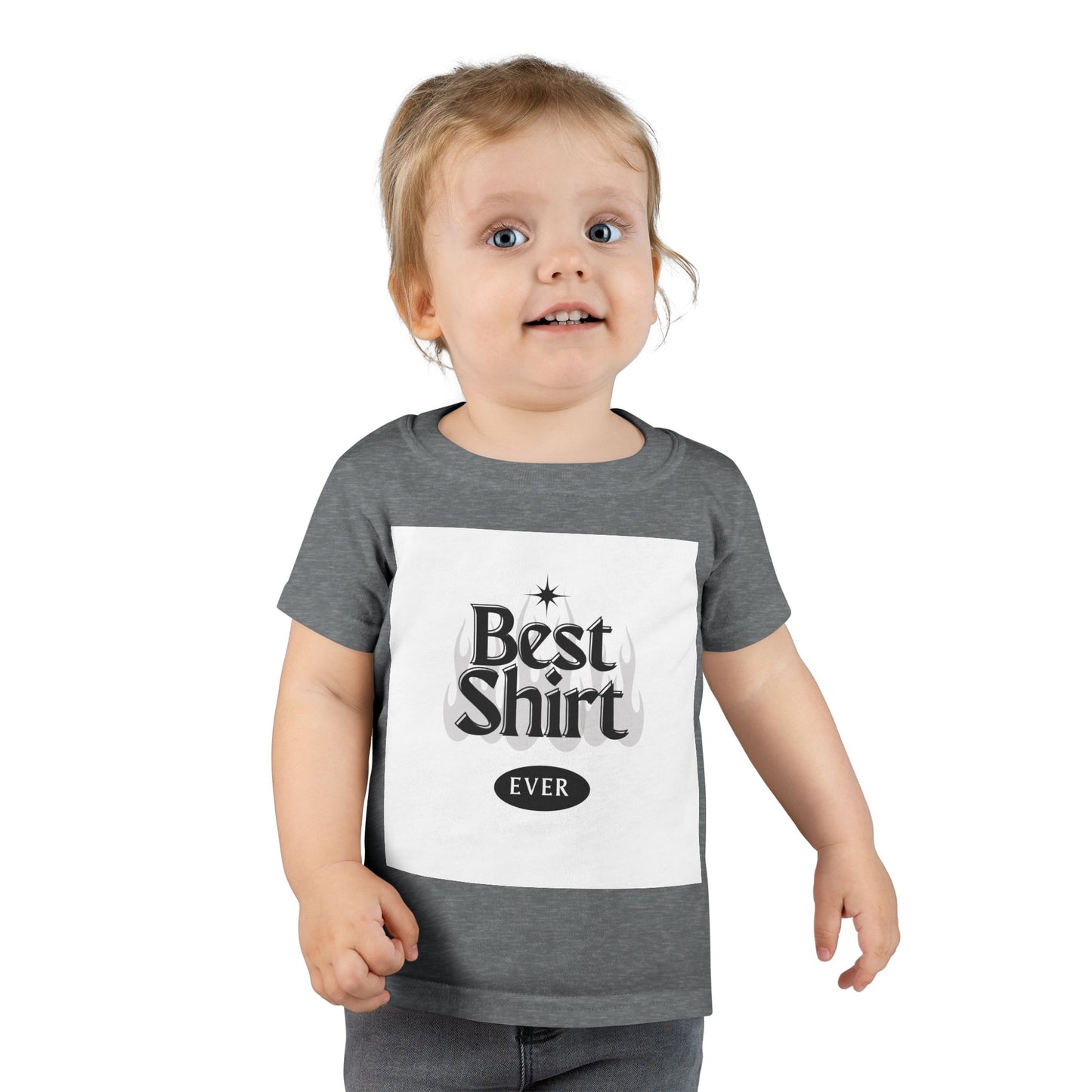 Toddler T-Shirt - "Best Shirt Ever" Graphic Tee, Cute Kid's Apparel, Gift for Birthdays, Family Gatherings, Playtime Wear, Everyday Comfort
