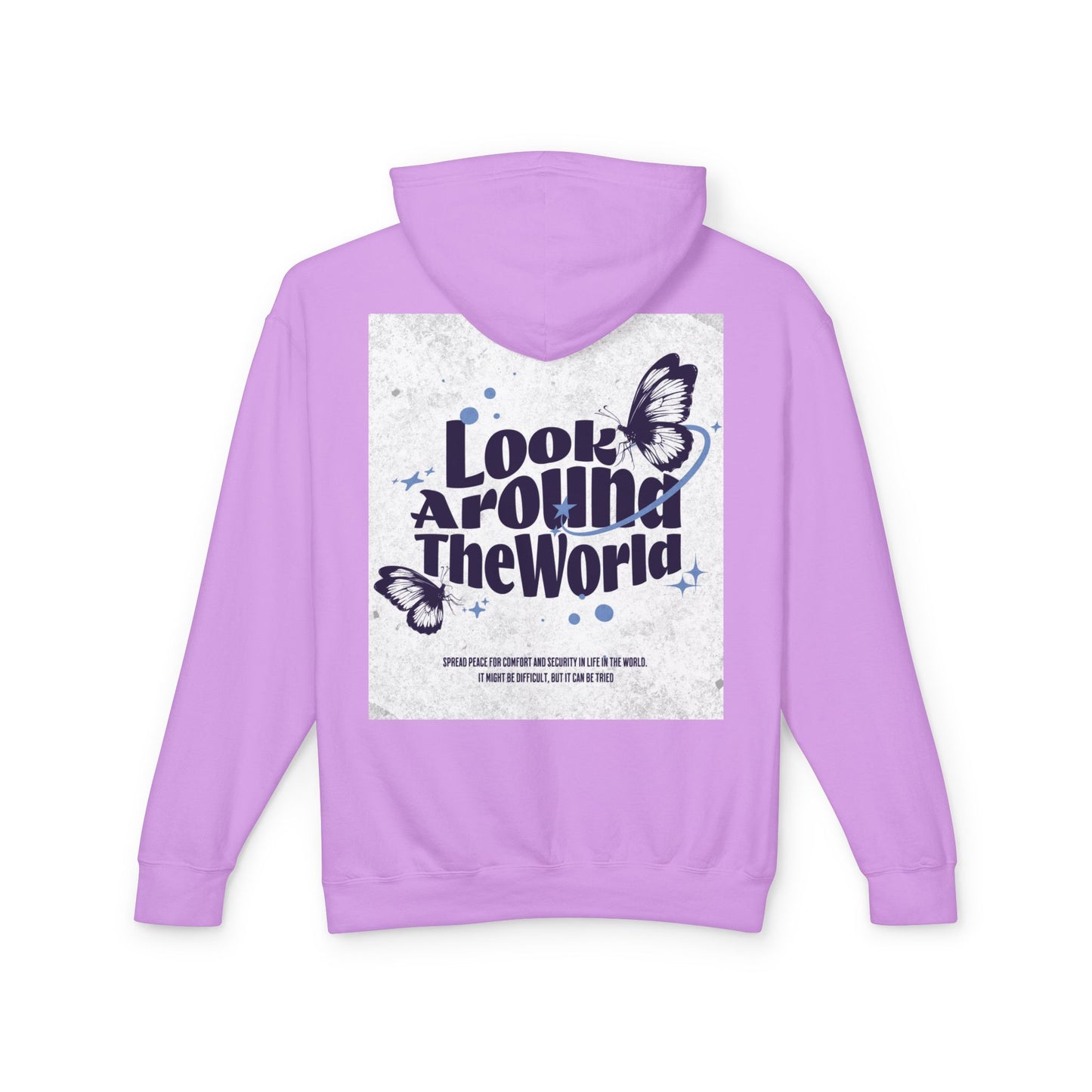 Look Around the World Hoodie - Inspirational Gift, Unisex Lightweight Sweatshirt, Travel Apparel, Nature Lover's Keepsake, [...]