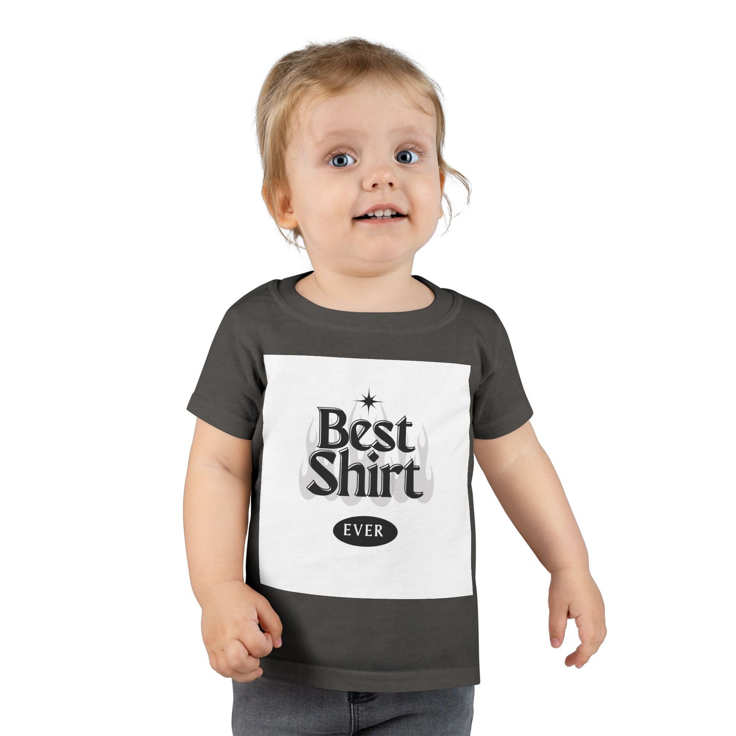 Toddler T-Shirt - "Best Shirt Ever" Graphic Tee, Cute Kid's Apparel, Gift for Birthdays, Family Gatherings, Playtime Wear, Everyday Comfort