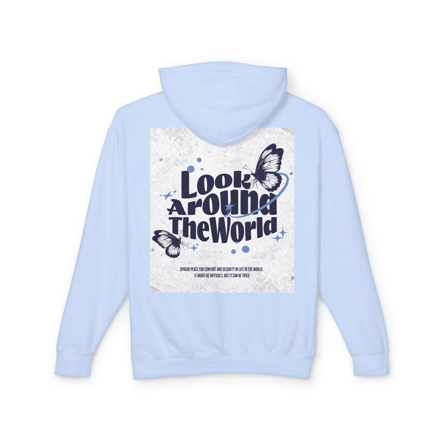 Look Around the World Hoodie - Inspirational Gift, Unisex Lightweight Sweatshirt, Travel Apparel, Nature Lover's Keepsake, [...]