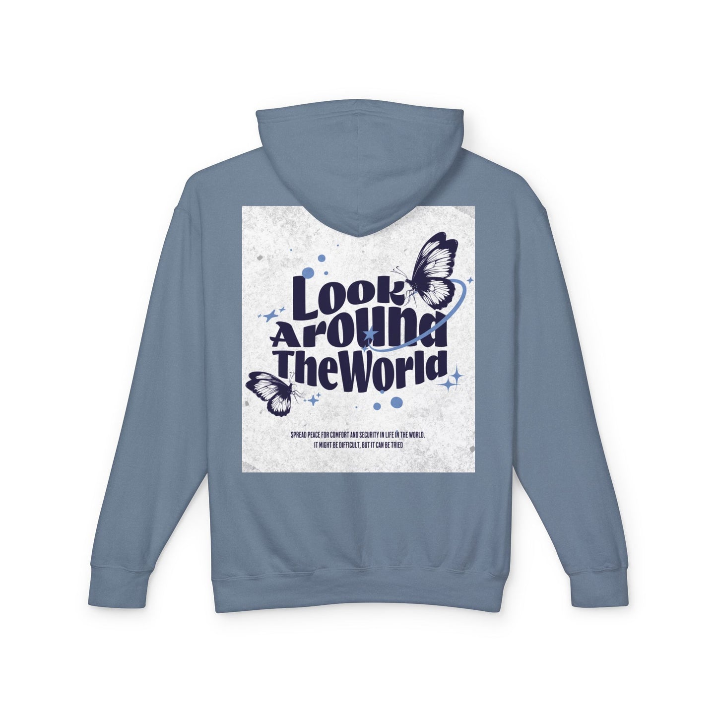 Look Around the World Hoodie - Inspirational Gift, Unisex Lightweight Sweatshirt, Travel Apparel, Nature Lover's Keepsake, [...]