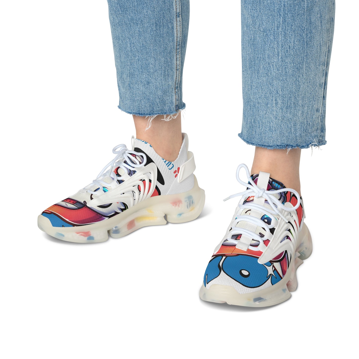 Colorful Women's Mesh Sneakers, Trendy Sneakers for Fashion Lovers, Casual Footwear for Everyday Style, Unique Artistic Sneakers, [...]