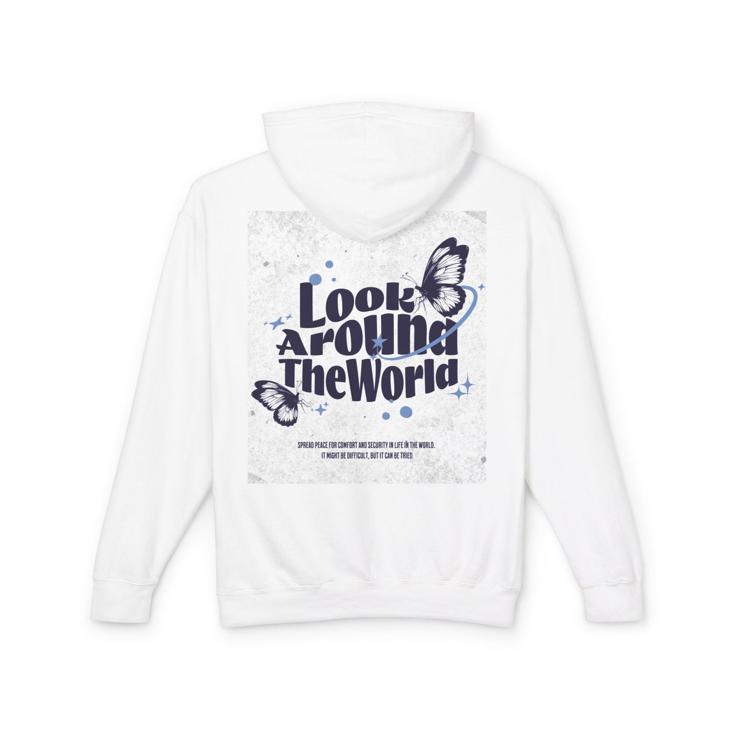Look Around the World Hoodie - Inspirational Gift, Unisex Lightweight Sweatshirt, Travel Apparel, Nature Lover's Keepsake, [...]