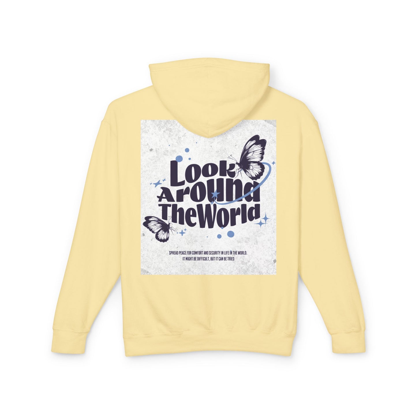 Look Around the World Hoodie - Inspirational Gift, Unisex Lightweight Sweatshirt, Travel Apparel, Nature Lover's Keepsake, [...]