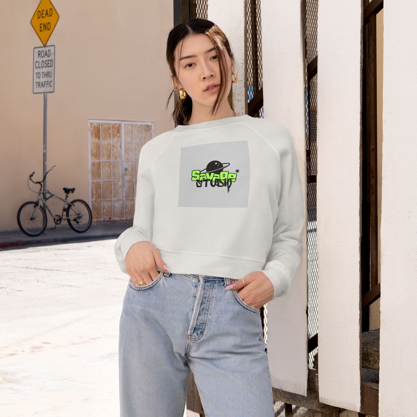 Women's Cropped Fleece Pullover | Cozy Street Style, Casual Summer Layers, Trendy Sweatshirt, Perfect for Parties or Lounging