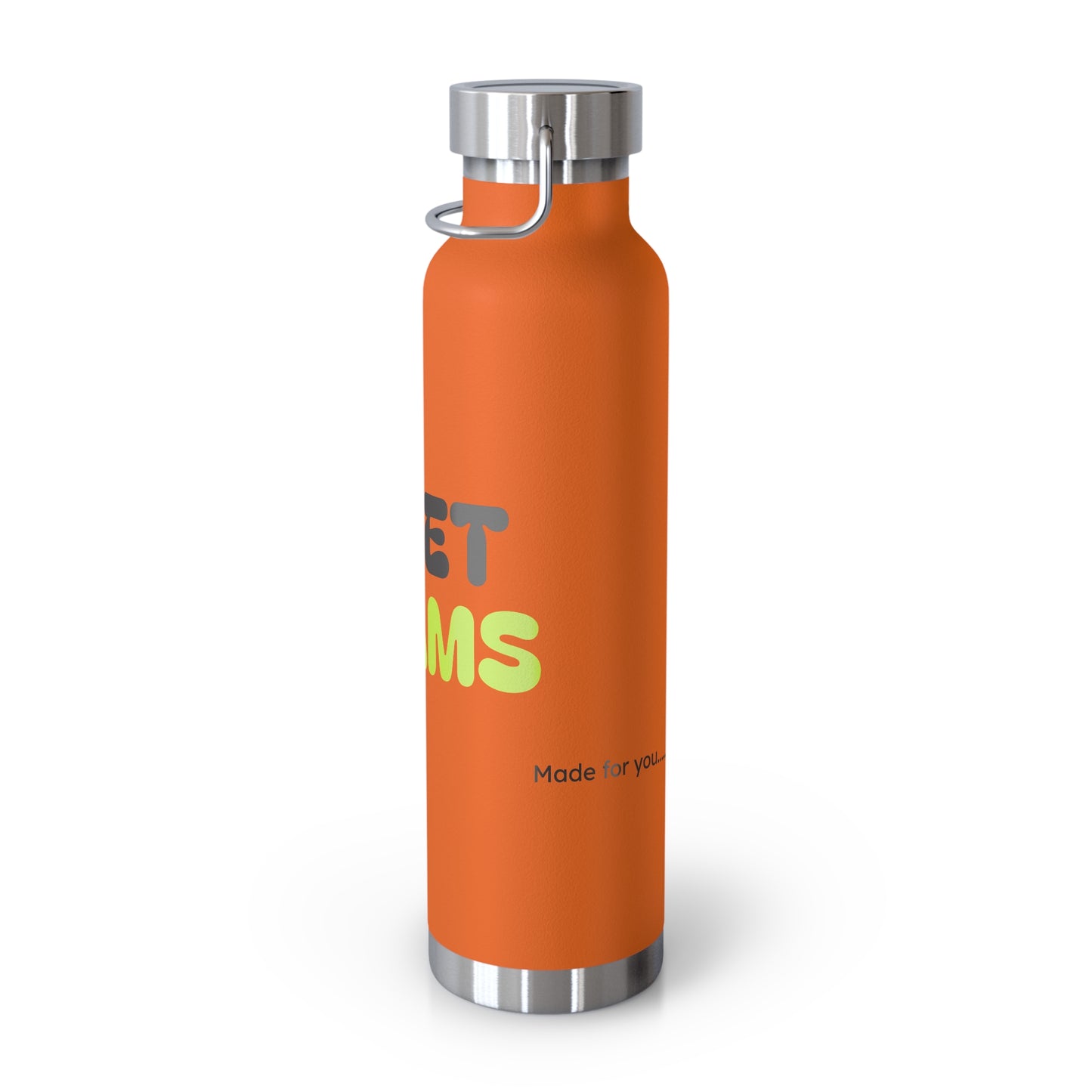 Sweet Dreams Insulated Water Bottle, 22oz Copper Flask, Travel Mug, Unique Gift, Fitness Accessory, Eco-Friendly Water Bottle