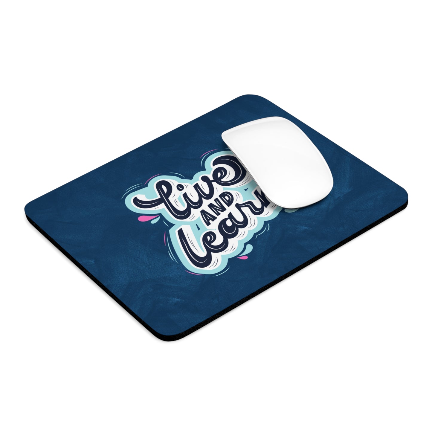 Live and Learn Mouse Pad, Inspirational Desk Accessory, Office Gift, Motivational Decor, Study Stationery