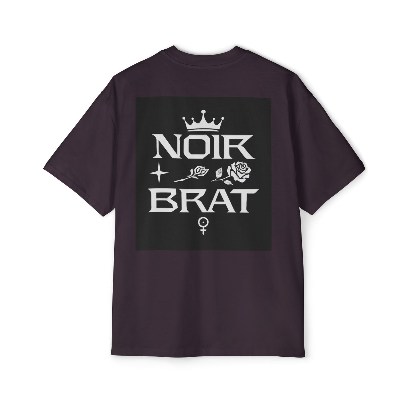 Noir Brat Heavy Oversized Tee, Aesthetic Graphic T-Shirt for Men, Streetwear Style, Casual Outfit, Gift for Fans of Dark Fashion