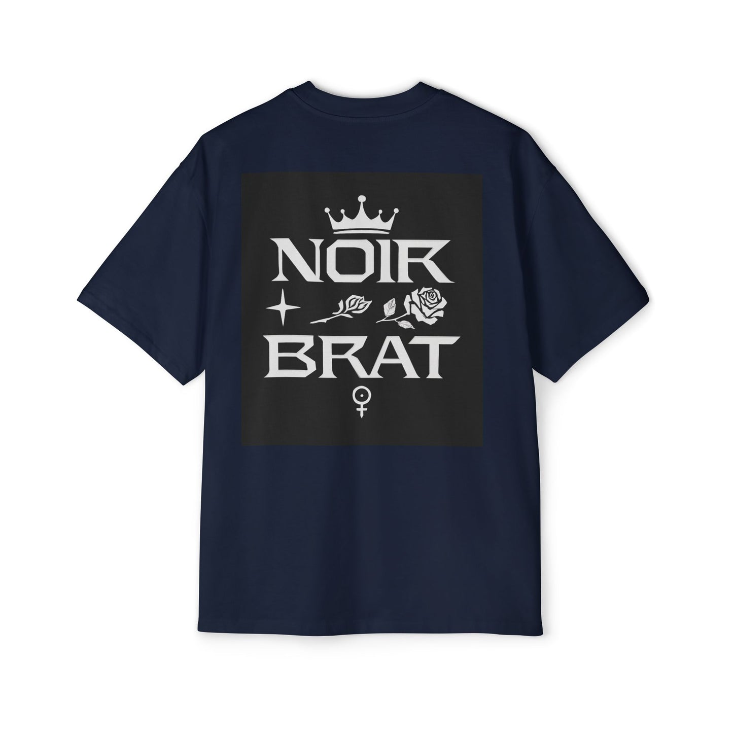 Noir Brat Heavy Oversized Tee, Aesthetic Graphic T-Shirt for Men, Streetwear Style, Casual Outfit, Gift for Fans of Dark Fashion
