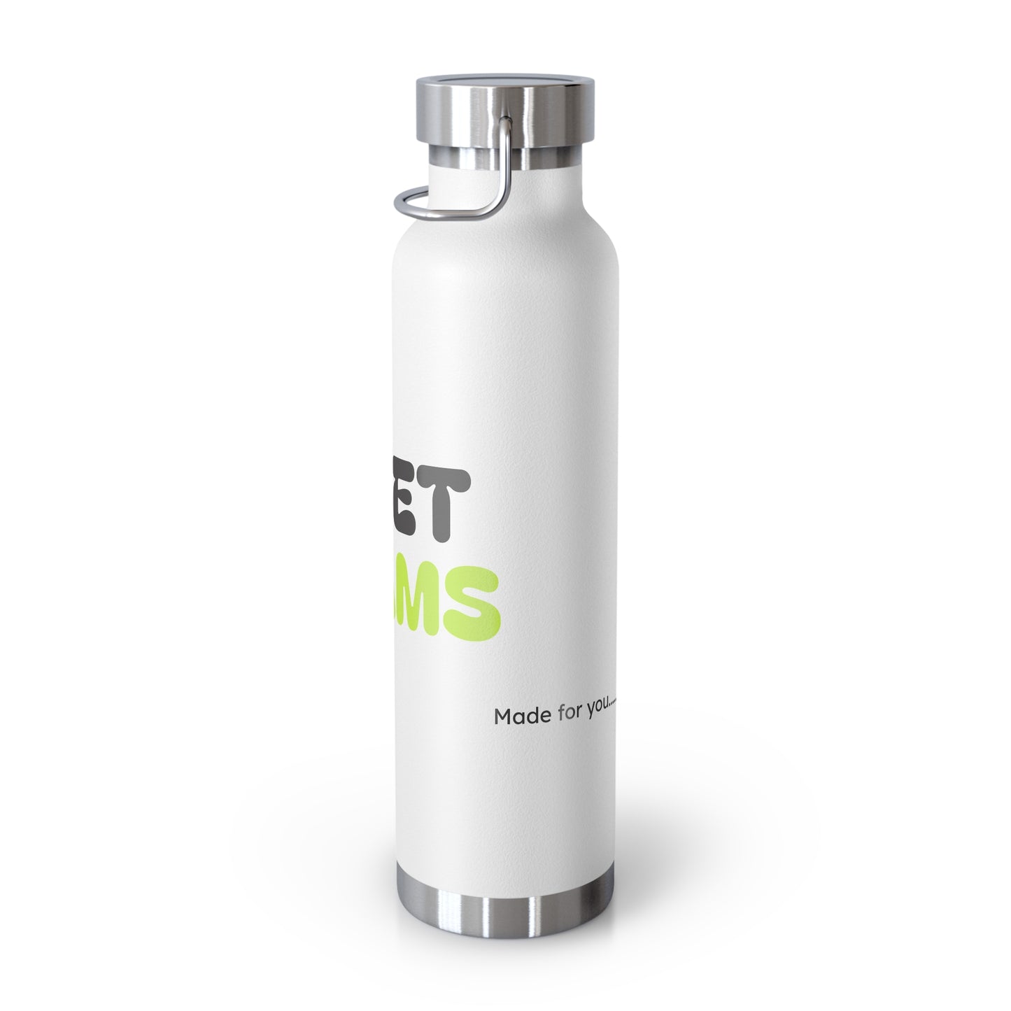Sweet Dreams Insulated Water Bottle, 22oz Copper Flask, Travel Mug, Unique Gift, Fitness Accessory, Eco-Friendly Water Bottle