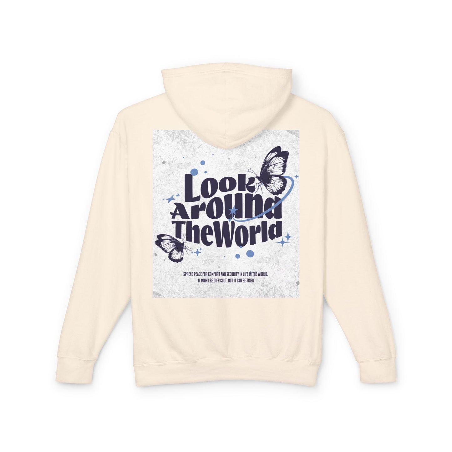 Look Around the World Hoodie - Inspirational Gift, Unisex Lightweight Sweatshirt, Travel Apparel, Nature Lover's Keepsake, [...]