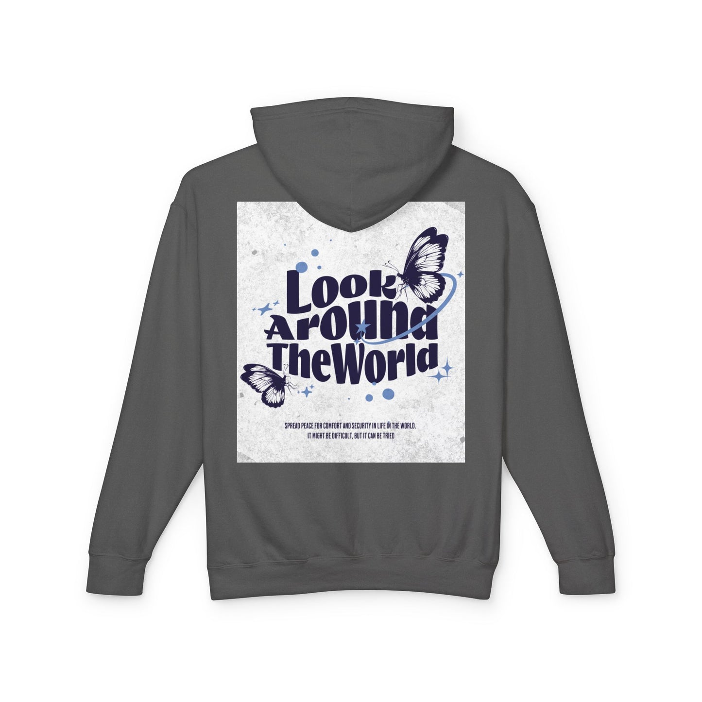 Look Around the World Hoodie - Inspirational Gift, Unisex Lightweight Sweatshirt, Travel Apparel, Nature Lover's Keepsake, [...]
